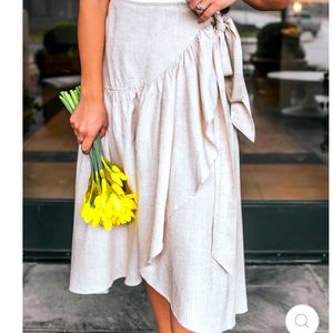 Brand New Oatmeal Wrap Skirt from Apricot Lane